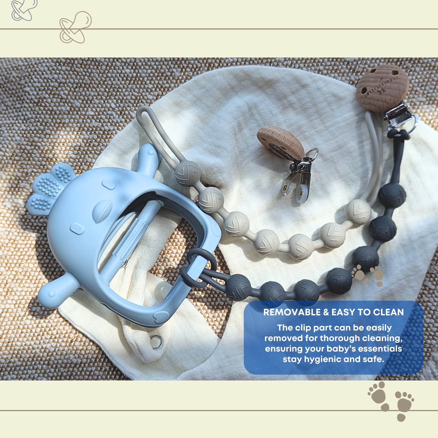 Food Grade Silicone Pacifier Clip (Buy 1 Get 1 Free with Code: MARSL24)