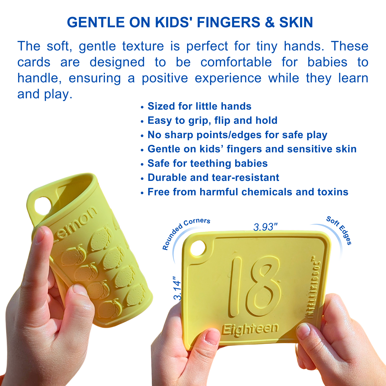 Sili123s™ Award-winning Raised Food-Grade Silicone Number Flash Cards for Toddlers and Kids Ages 1-5