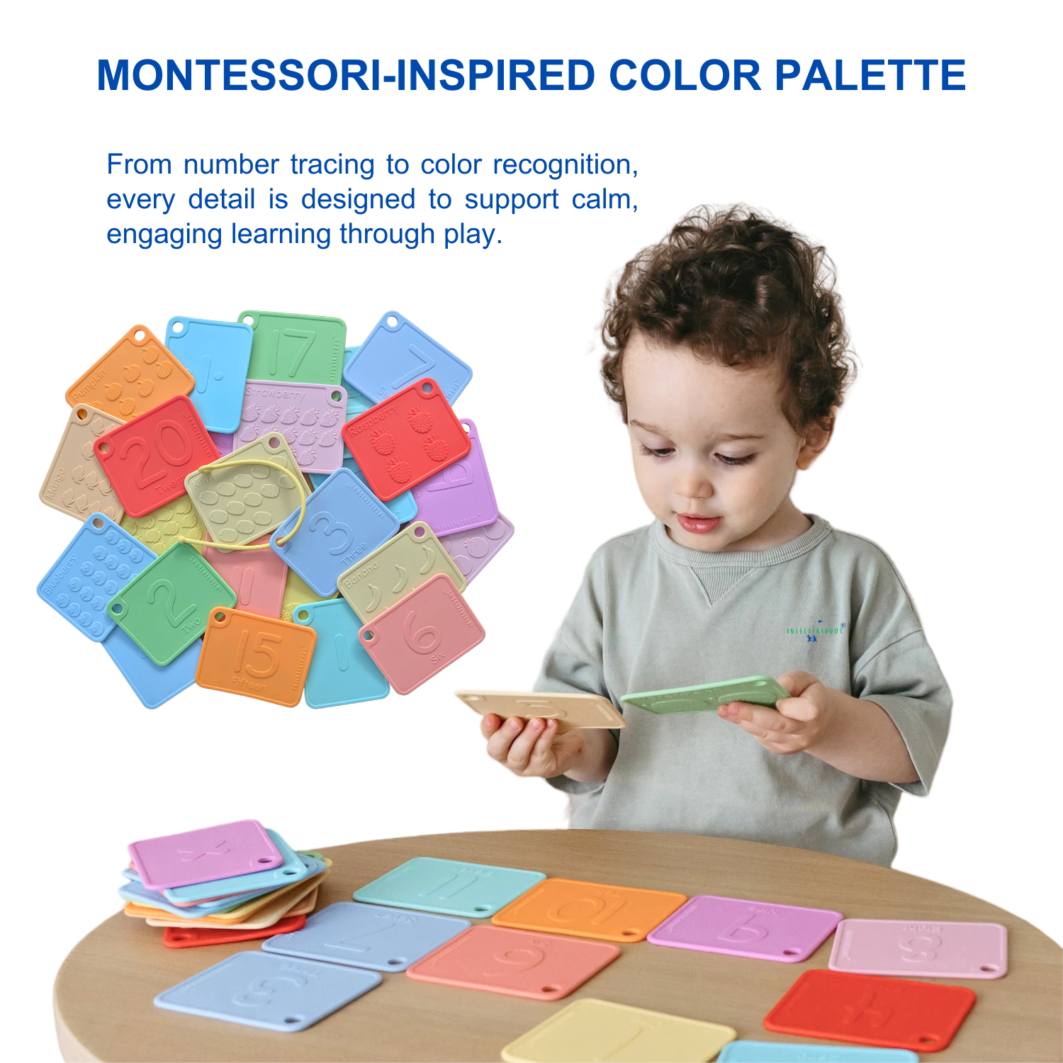 Sili123s® Award-winning Food-Grade Silicone Number Flash Cards for Toddlers and Kids Ages 1-5