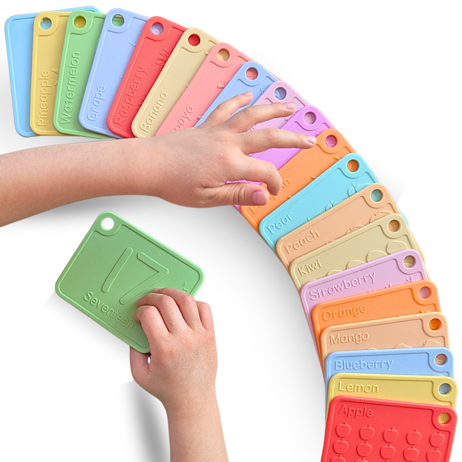 Sili123s® Award-winning Food-Grade Silicone Number Flash Cards for Toddlers and Kids Ages 1-5