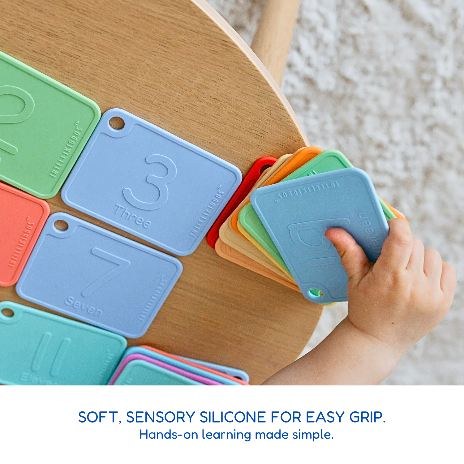 Sili123s® Award-winning Food-Grade Silicone Number Flash Cards for Toddlers and Kids Ages 1-5
