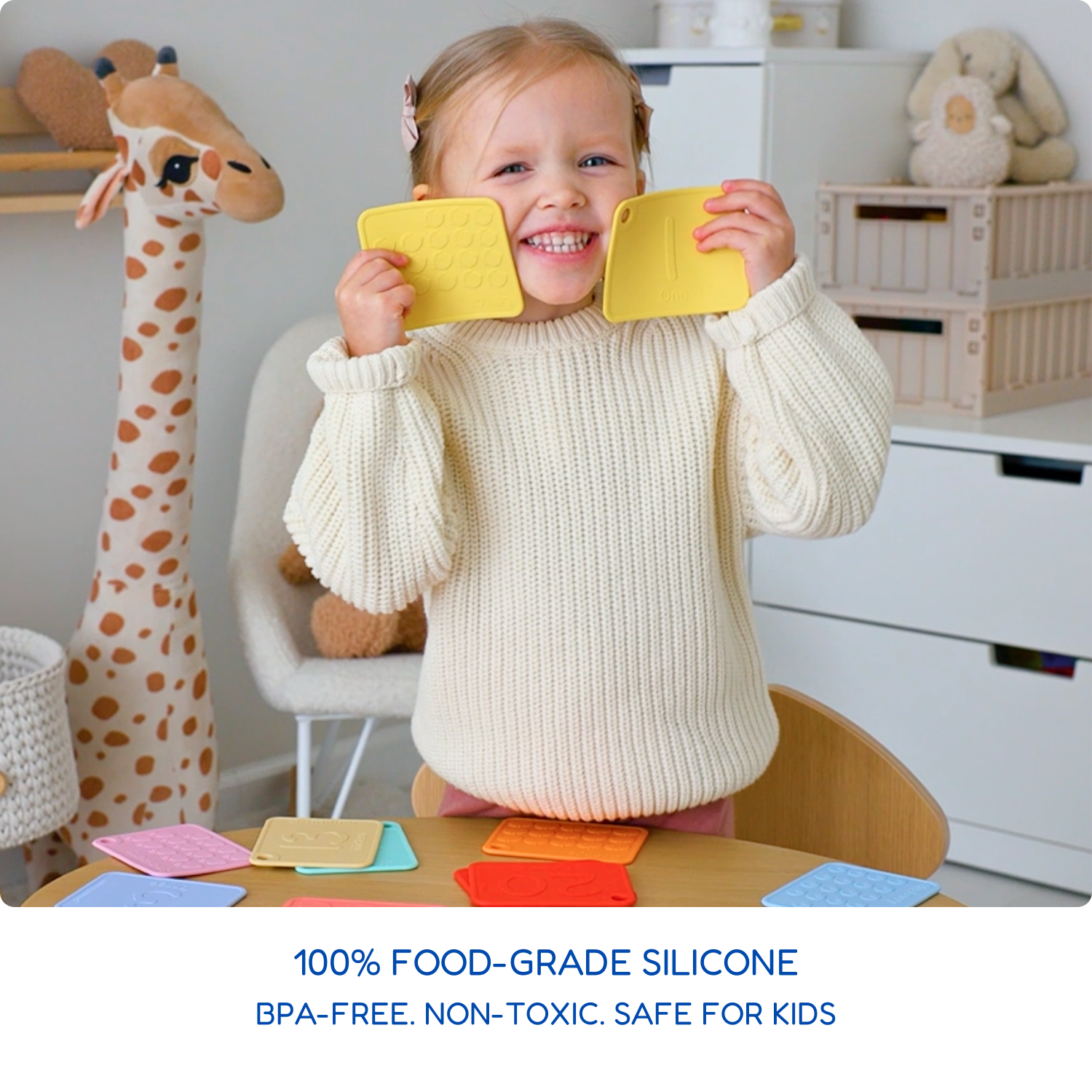 Sili123s® Award-winning Food-Grade Silicone Number Flash Cards for Toddlers and Kids Ages 1-5
