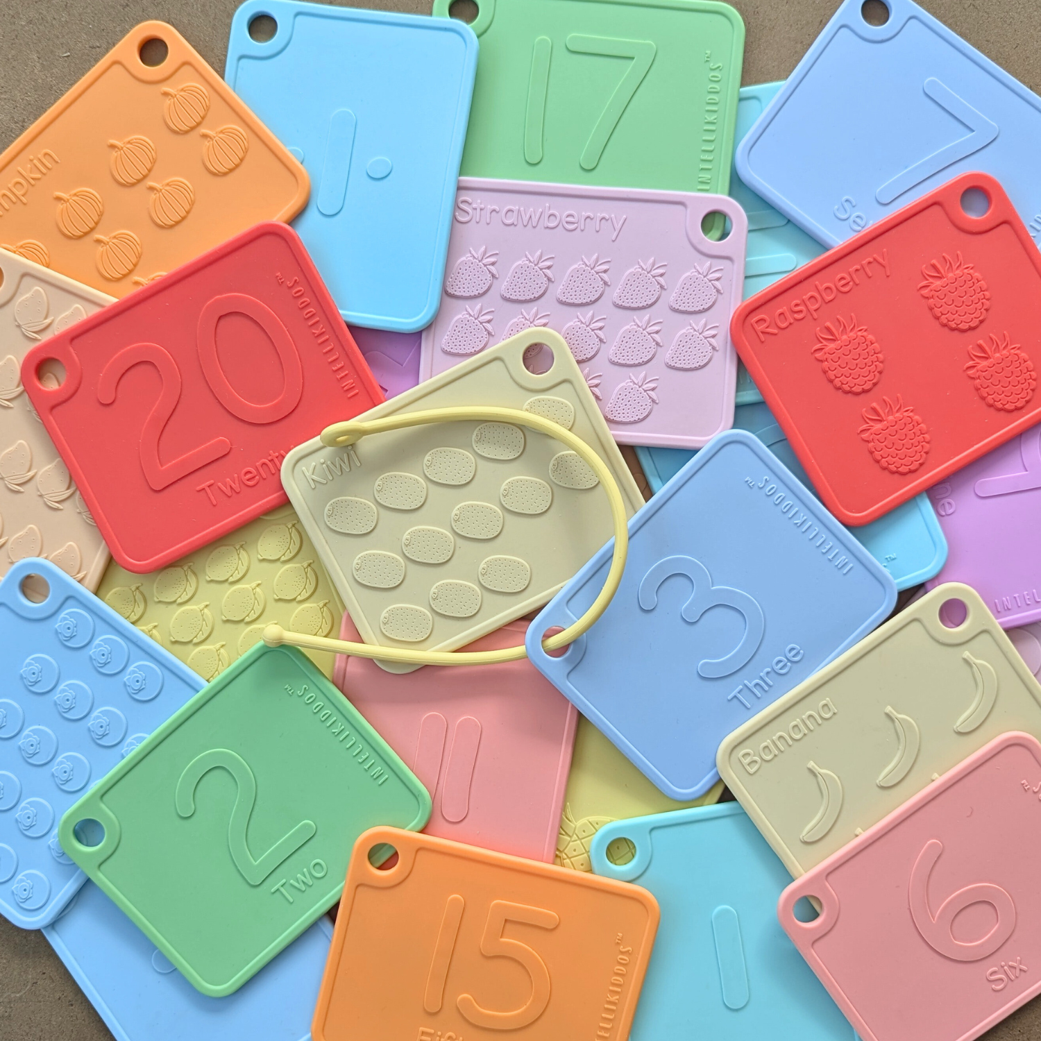 Sili123s® Award-winning Food-Grade Silicone Number Flash Cards for Toddlers and Kids Ages 1-5