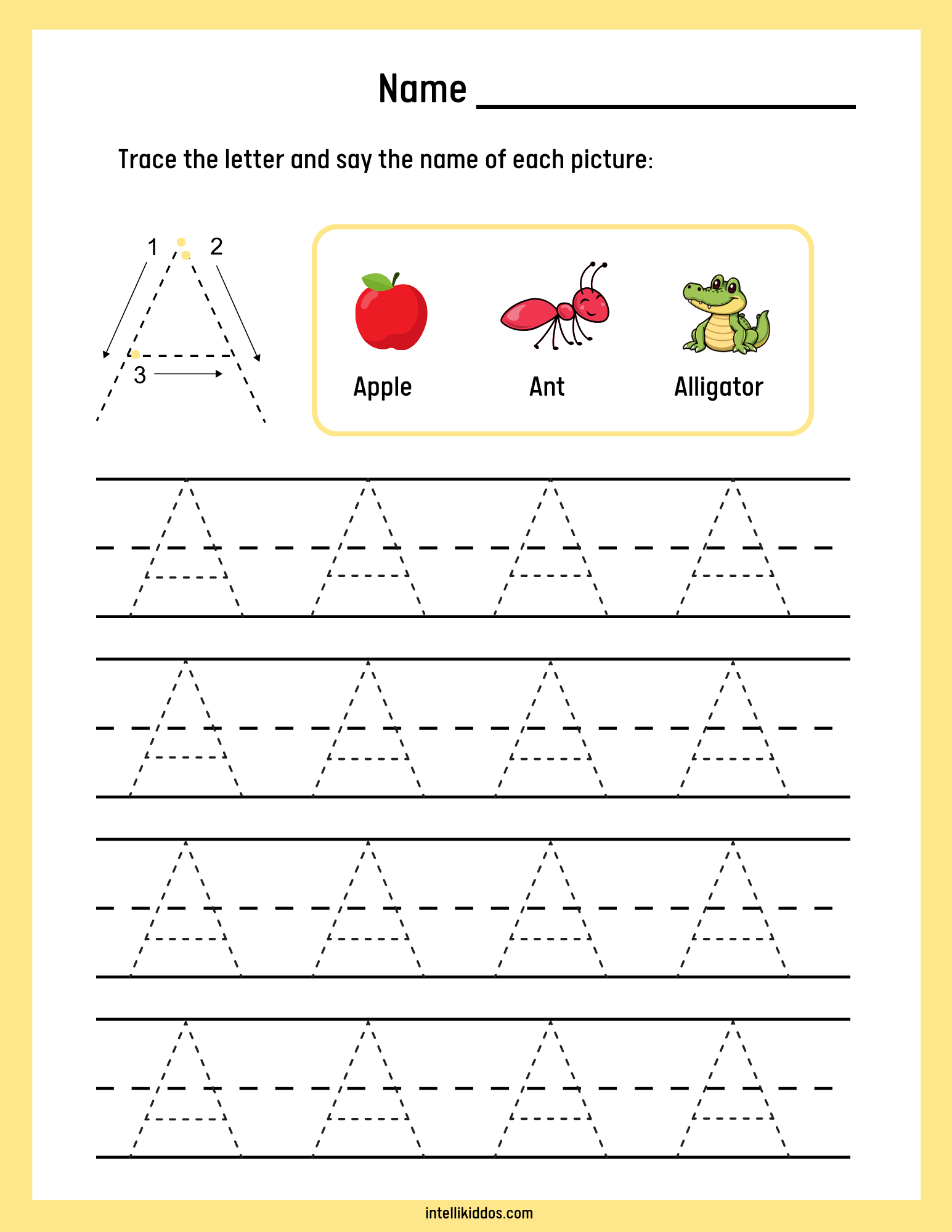 Free Printable PDF Alphabet Tracing Worksheets (Uppercase)